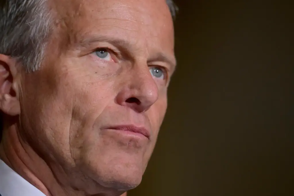 Senate Majority Leader John Thune, R-S.D., speaks during the Senate...
