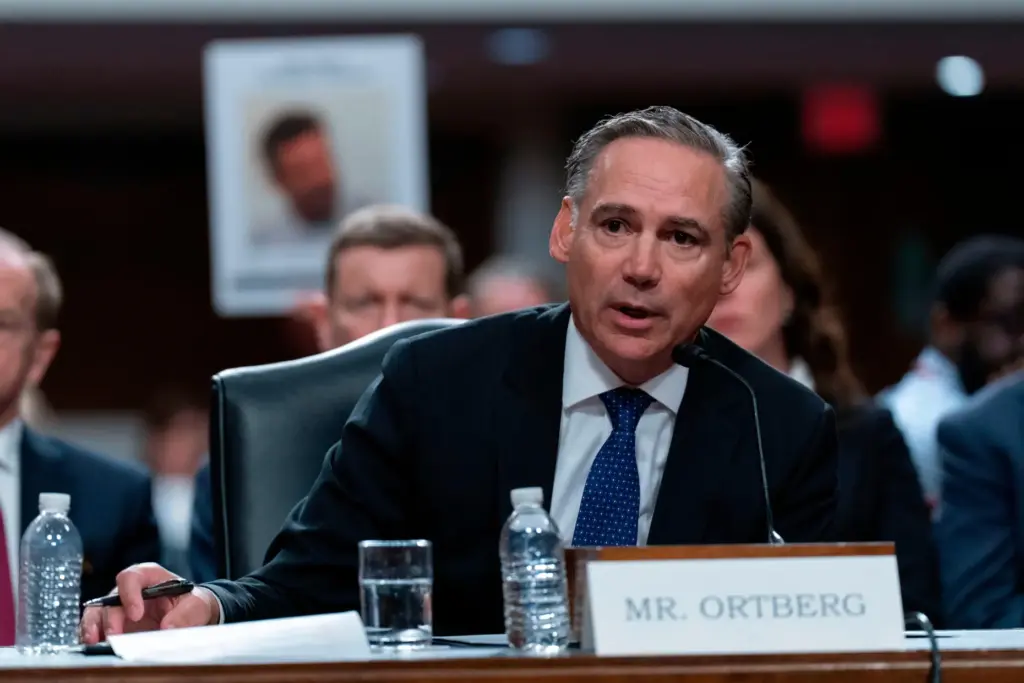 Kelly Ortberg testifies before the Senate Committee on Commerce, Science and Transportation hearing.