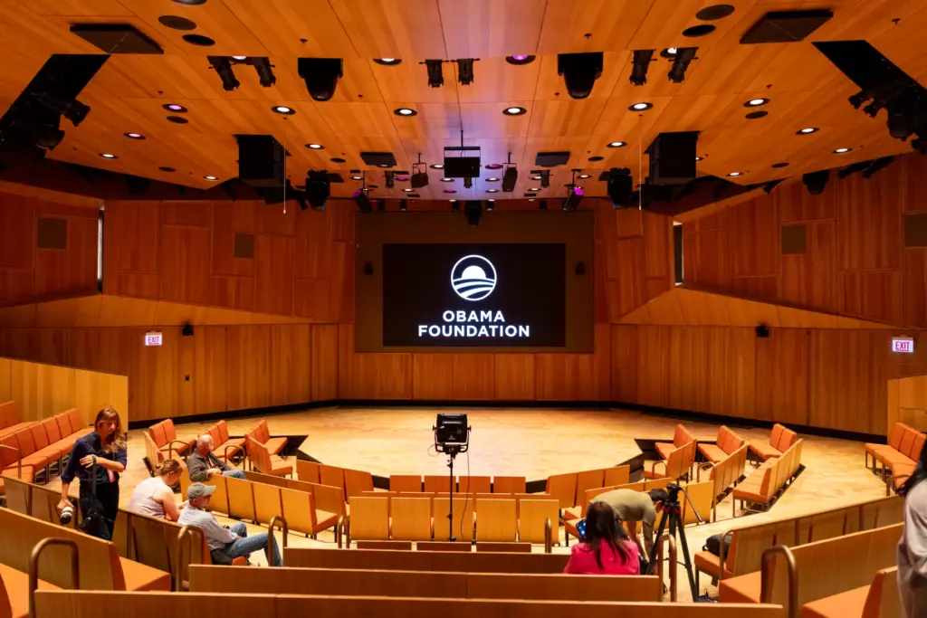 The Elie Wiesel Auditorium in the Forum at the Obama...