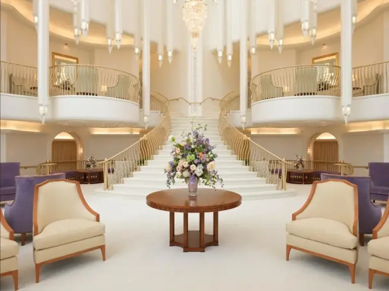 Seating area located at the bottom of the Celestial Room....