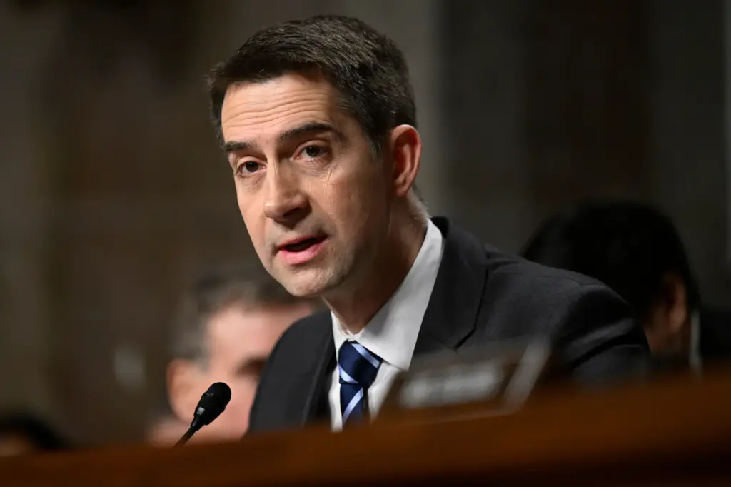 Chairman of the Senate Intelligence Committee Sen. Tom Cotton, R-Ark., speaks during a hearing.