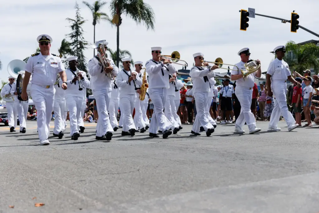 The Navy Band Southwest performs during the Independence Day parade....