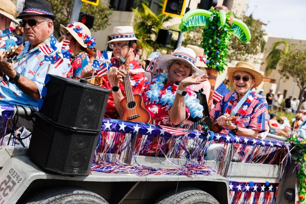 Members of the Coronado Ukulele Club participate in the Independence...