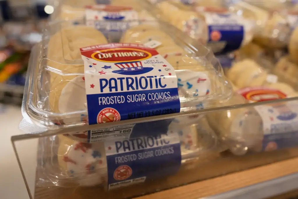 Patriotic Frosted Sugar Cookies are for sale at the Meijer...
