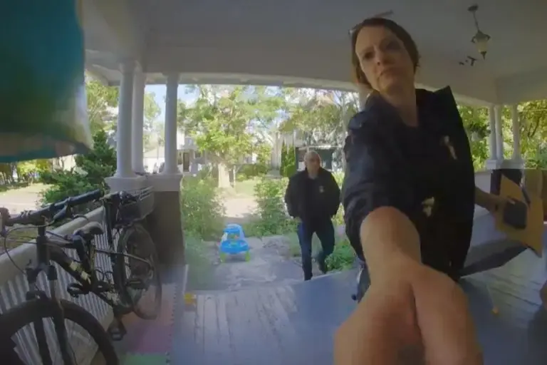 This photo provided by David Streever shows federal officers at...