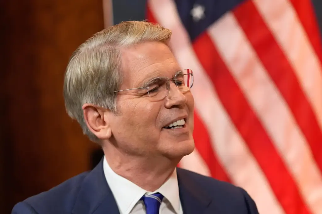 Treasury Secretary Scott Bessent speaks during an interview.