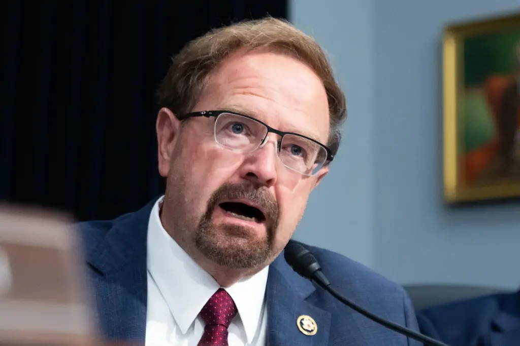 Rep. Chuck Edwards, R-N.C., asks questions before the House Appropriations Committee.