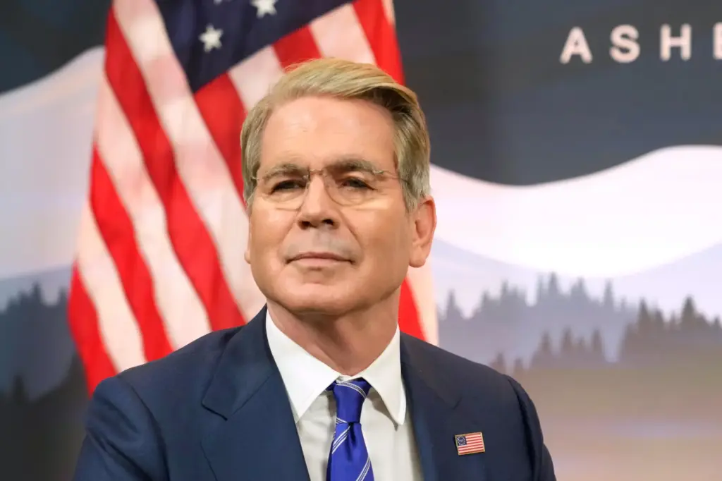 Treasury Secretary Scott Bessent speaks during an interview.