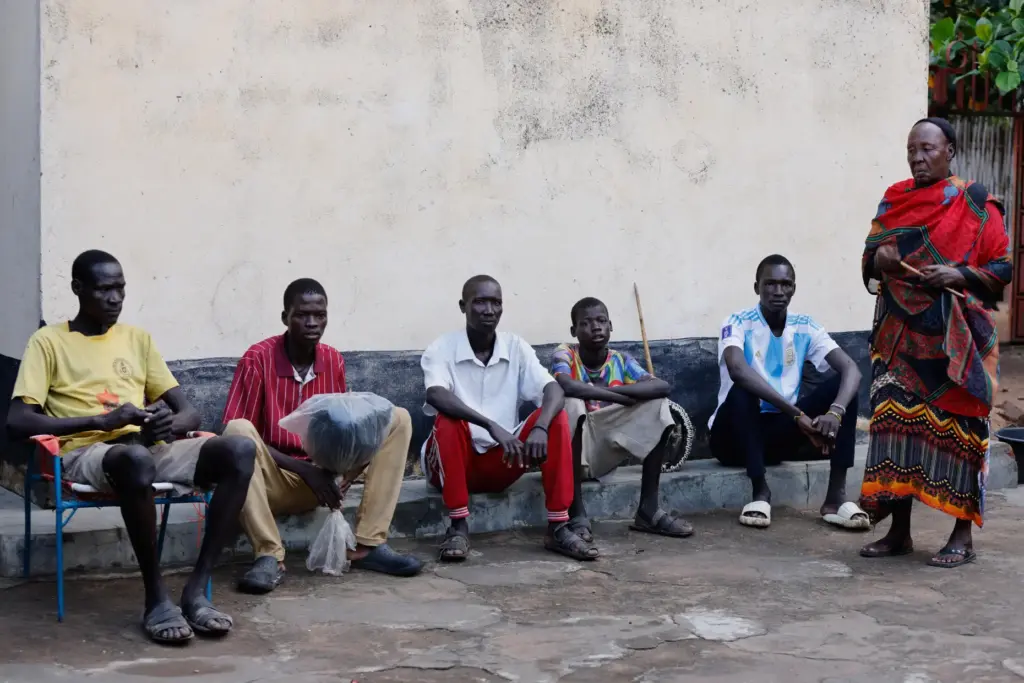 Young men and boys who fled drought in South Sudan...