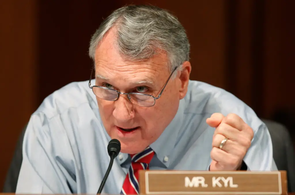 FILE – Senate Judiciary Committee member Sen. Jon Kyl, R-Ariz....