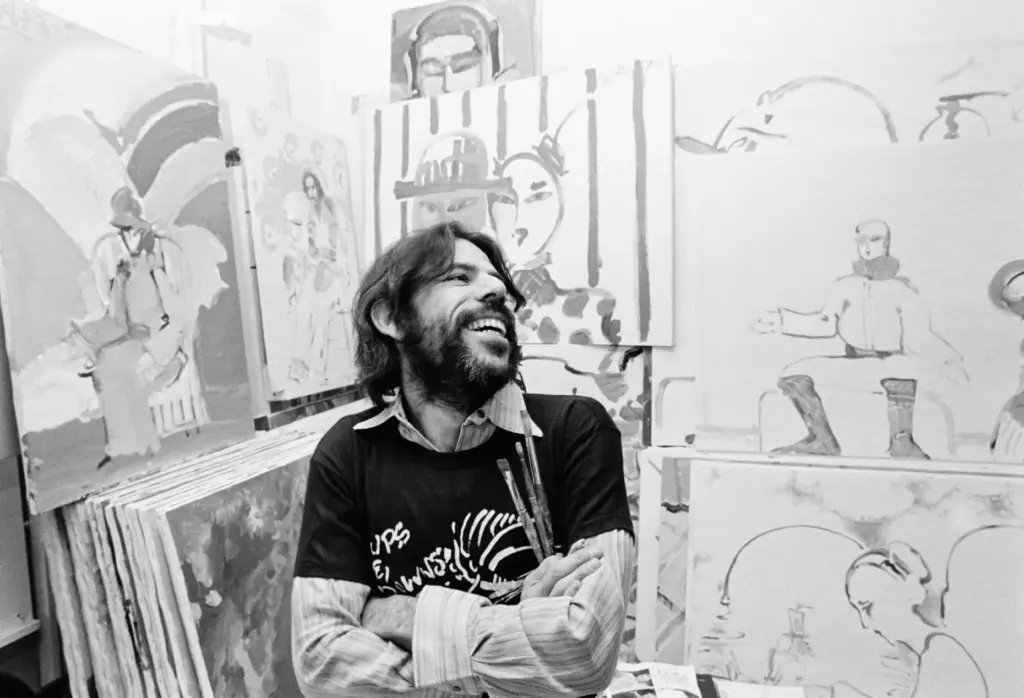 FILE – Peter Max, the bearded artist who spurred cosmic...
