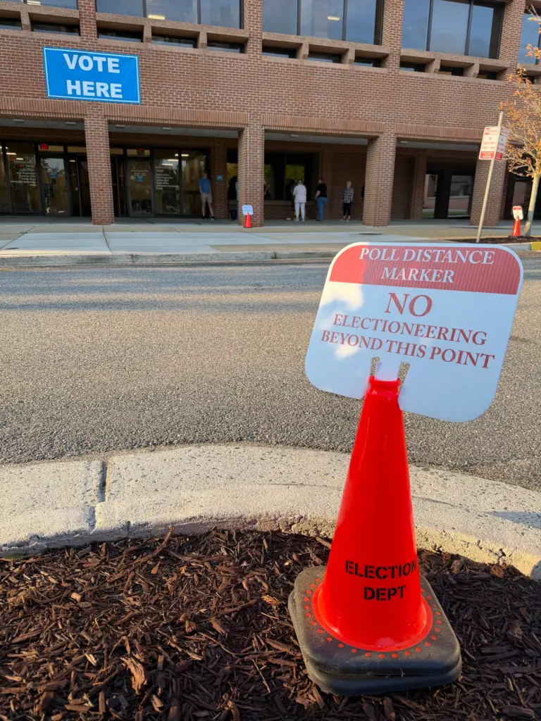 A government building hosting early voting in Henrico County, Virginia.