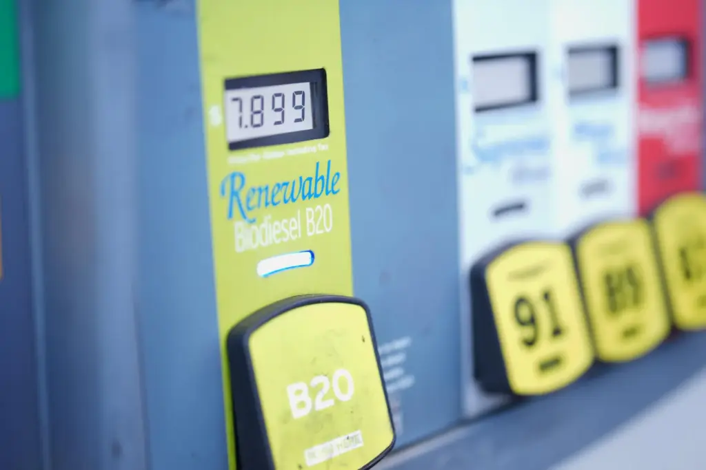 FILE -Diesel prices are displayed at a gas station Thursday,...